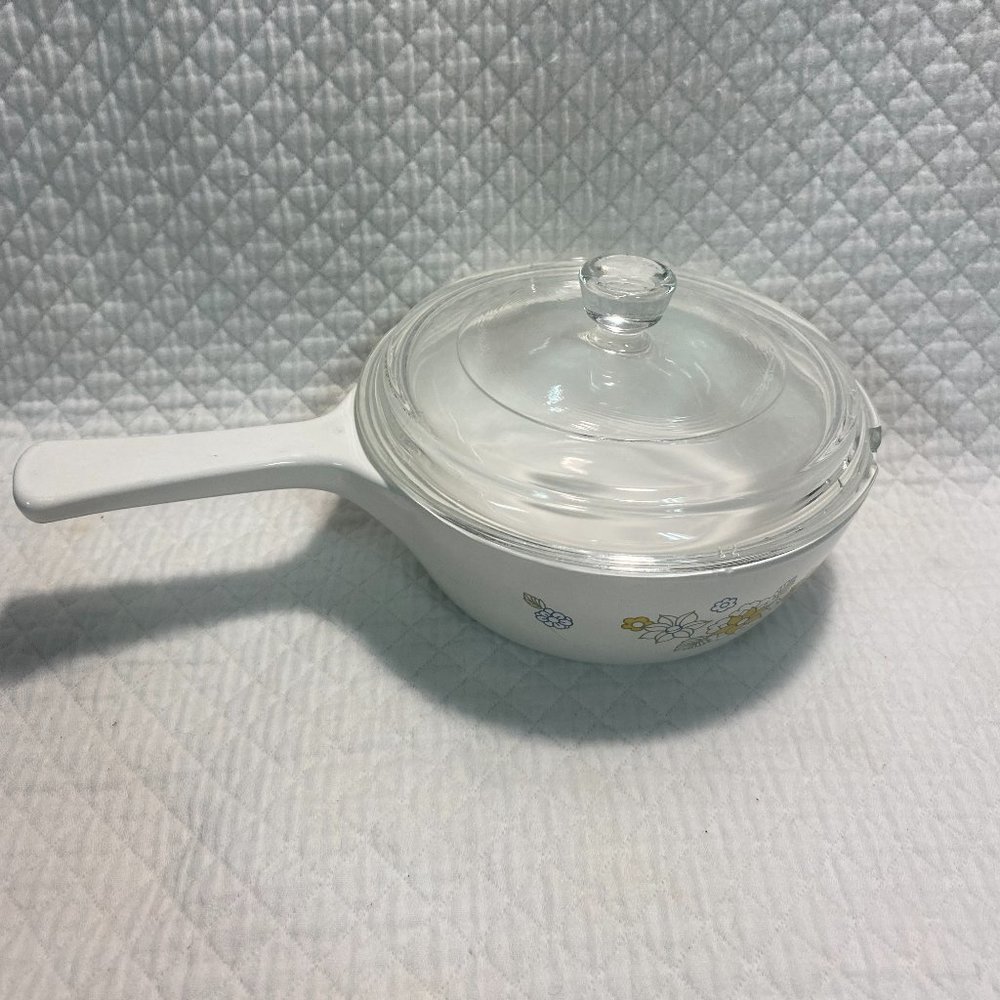 Corningware P-81-B “Floral Bouquet” daisy pan ￼